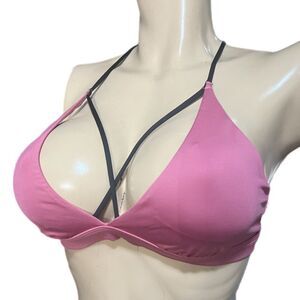 Victoria’s Secret RARE HARD TO FIND Sexy Strappy Padded sport bra Pink Large